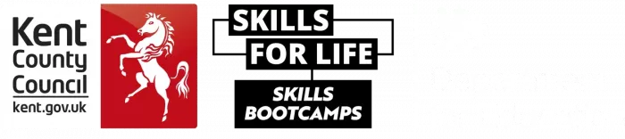 Bootcamp-Funding-Logos Partner organisations for Kent Skills Bootcamps delivered by ETS